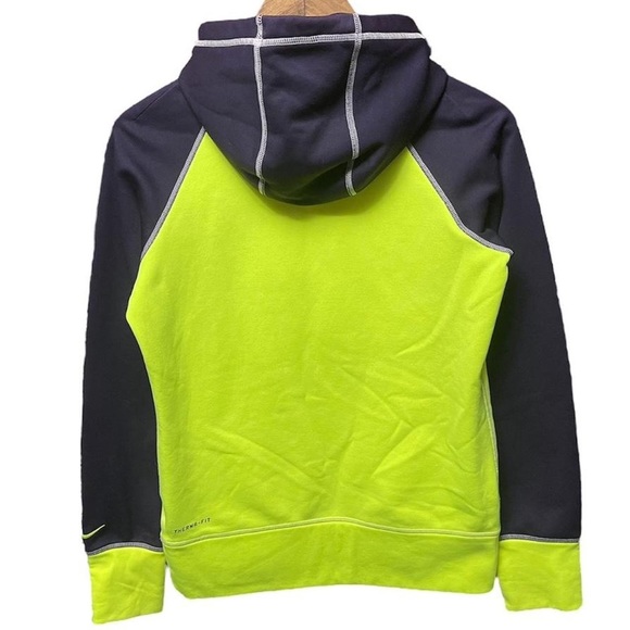 Nike therma-Fit cursive spell out activewear longsleeve hoodie sweatshirt - Picture 4 of 5